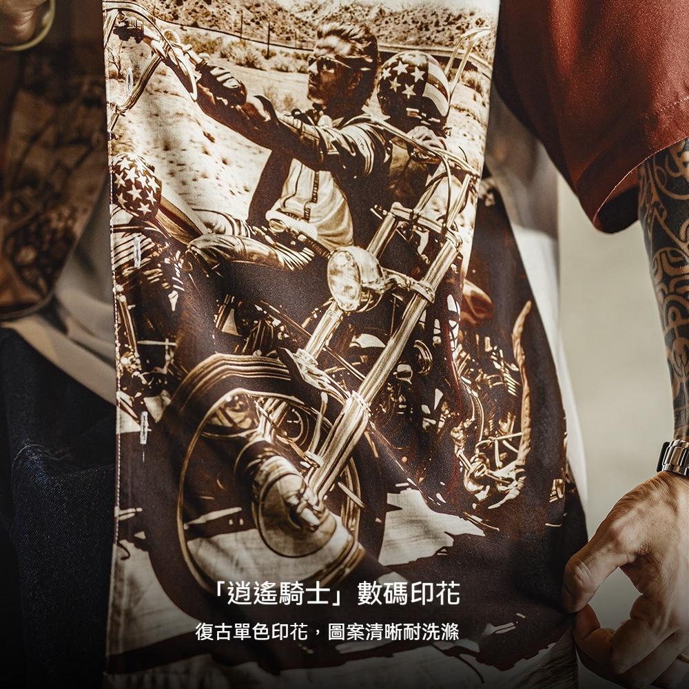 美式復古撞色古巴領襯衫垂感滿印花襯衣薄款短袖外套男夏