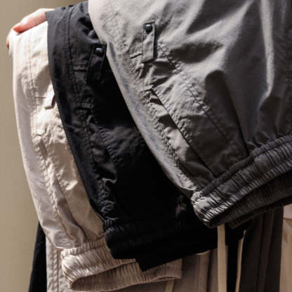 美式復古傘兵褲男士寬鬆褲腳打褶夏季戶外運動休閒工裝褲薄-Retro's Wear