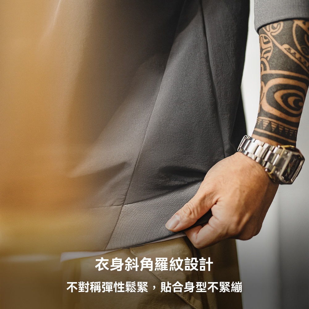 美式復古戶外機能風運動長袖圓領梭織落肩袖寬鬆衛衣男春