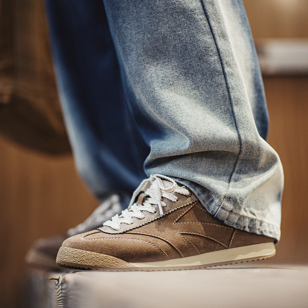 2026冬季新款復古慢跑阿甘德訓鞋男款百搭運動透氣休閒棒球鞋