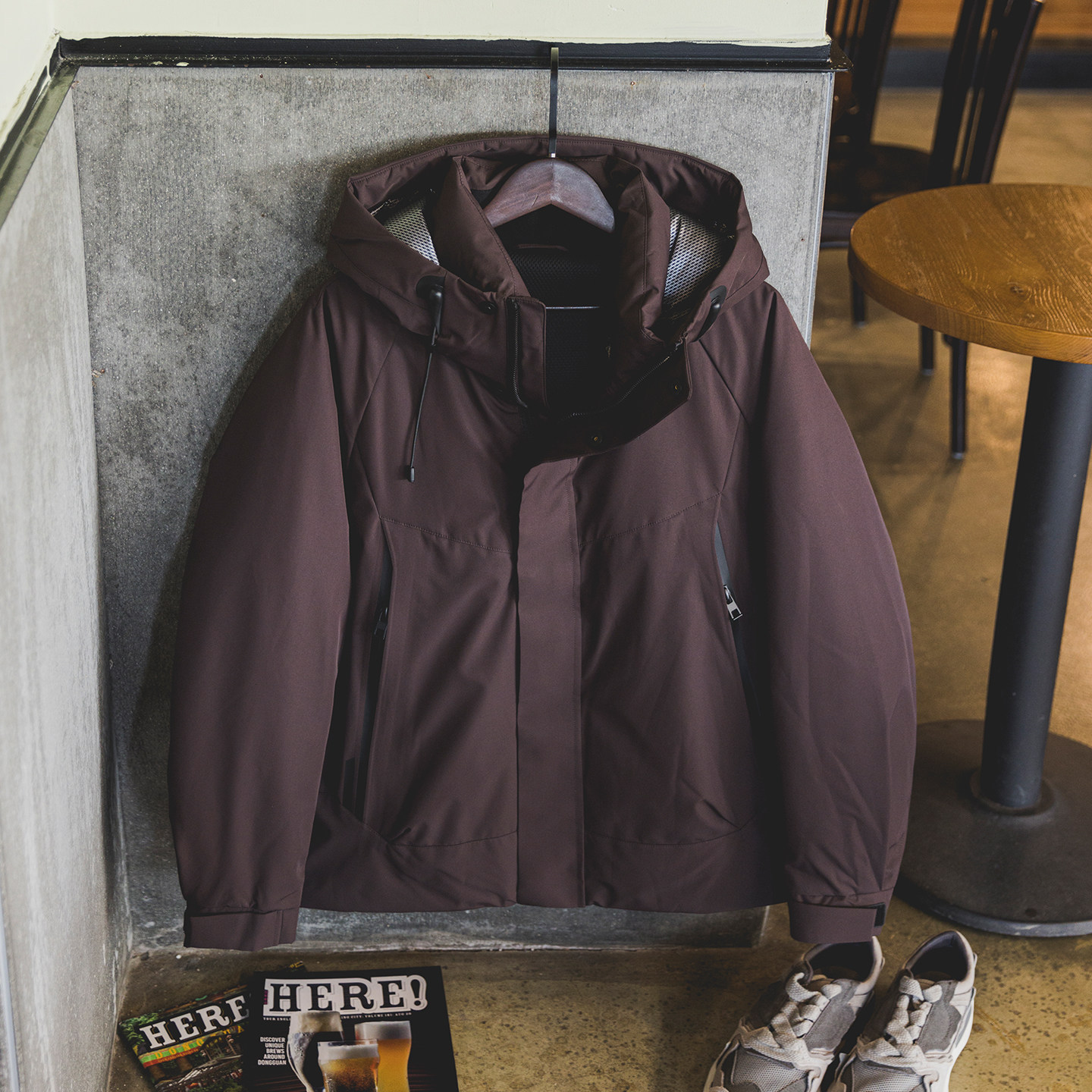 科技三防90白鵝絨工裝羽絨服男2025冬季新款戶外保暖防寒連帽外套