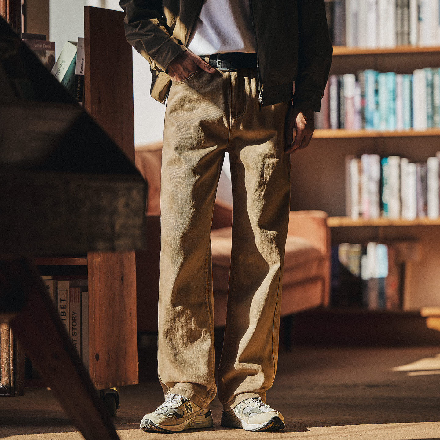 美式復古寬鬆直筒工裝褲子男2025秋冬新款潮流通勤休閒長褲