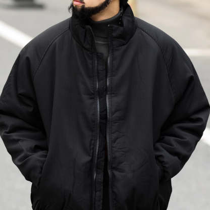 日系復古絨條加厚棉衣男士秋冬款立領設計保暖工裝棉服外套-Retro's Wear