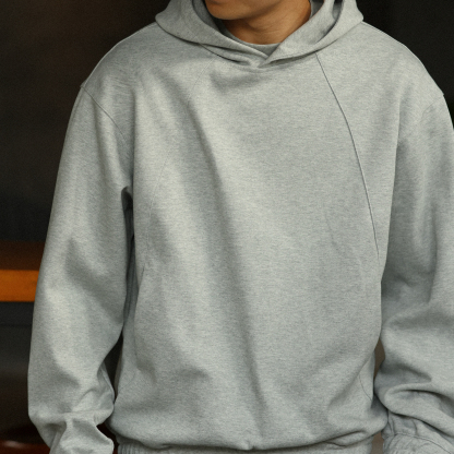 美式休閒廓型連帽衛衣男寬鬆405g重磅vintage運動帽衫秋