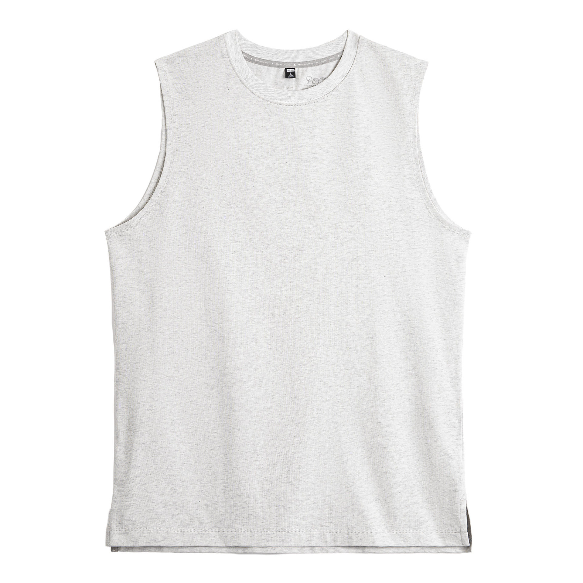 美式白色新疆純棉健身背心跨欄重磅無袖內搭坎肩打底衫男