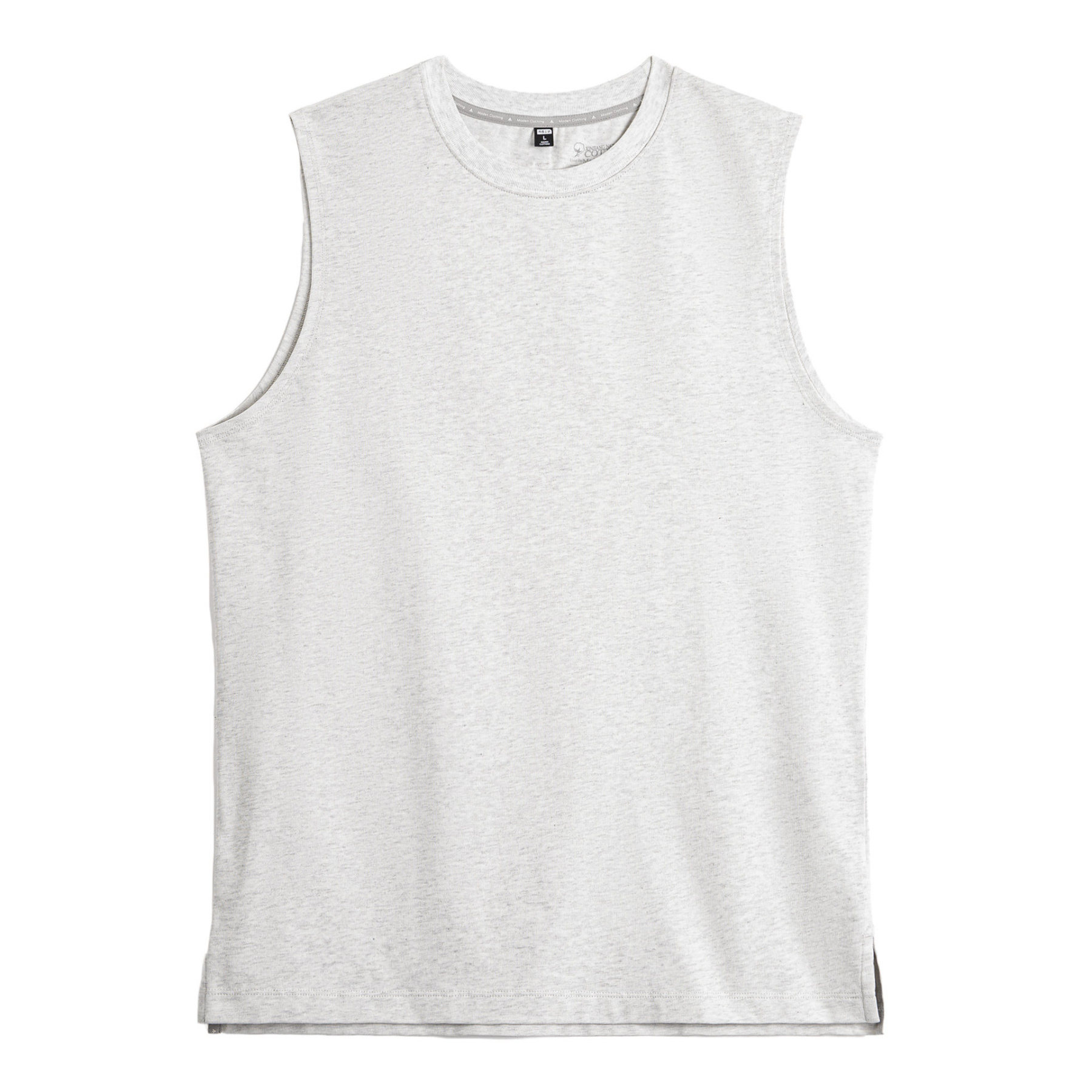 美式白色新疆純棉健身背心跨欄重磅無袖內搭坎肩打底衫男