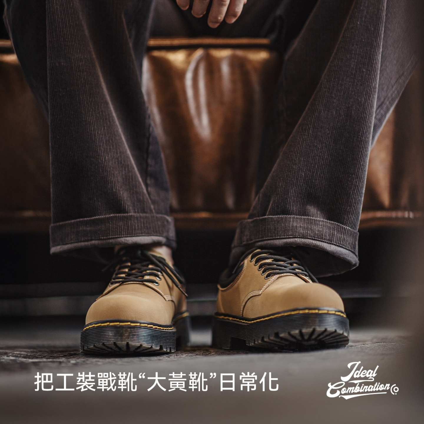 新款德比鞋夏季男士休閒軟底皮鞋厚底增高大頭棕色復古工裝鞋