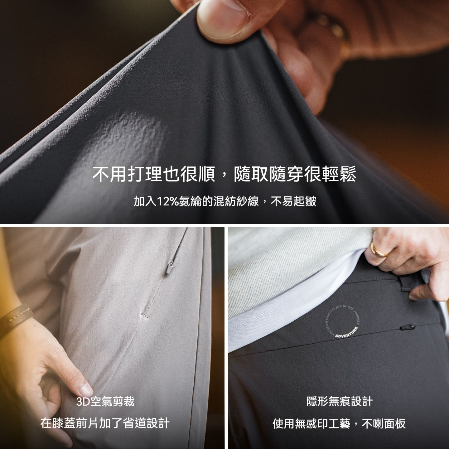 休閒西褲垂感cleanfit老錢風黑色褶皺西褲長褲子薄款男夏