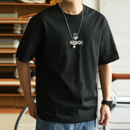 美式休閒重工刺繡短袖T恤男夏季艺文青年貼布印花打底衫