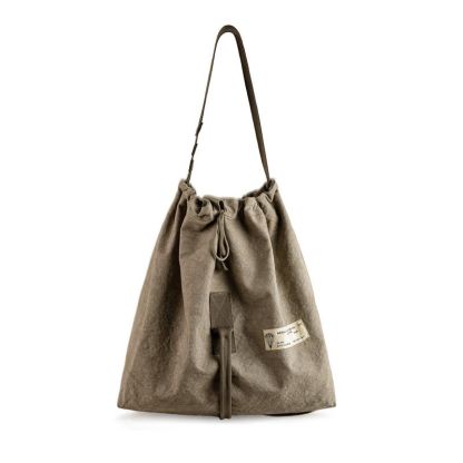 美式復古大容量紮染帆布傘兵包手提單肩斜挎水桶包袋男女-Retro's Wear