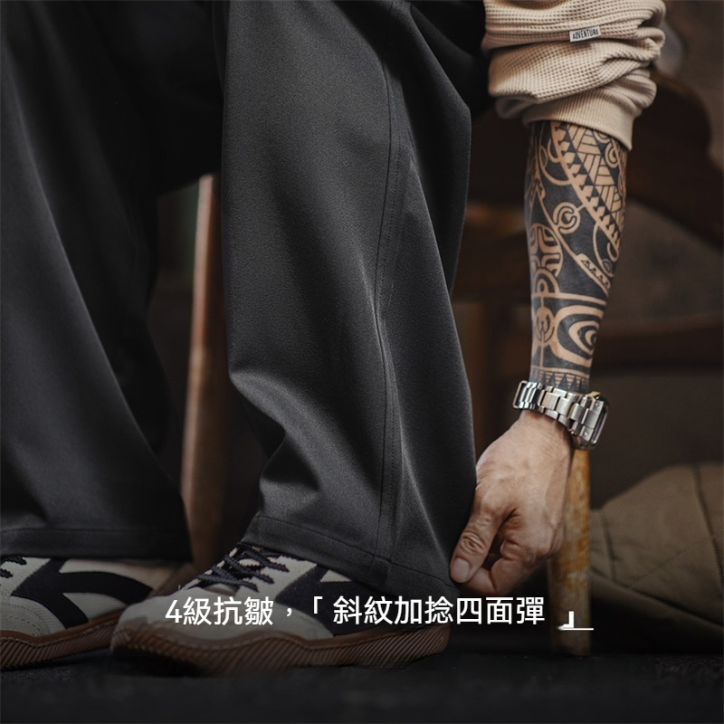 美式四面彈Easypants休閒褲免燙抗皺寬鬆直筒西褲男秋季-Retro's Wear