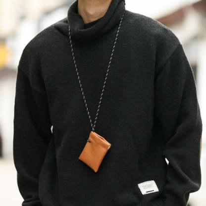 美式重磅復古高領羊毛衫男加厚慵懶風針織長袖打底衫外套冬-Retro's Wear