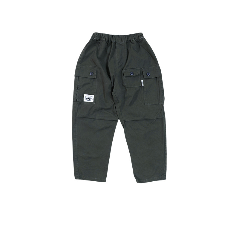 兒童褲子2025秋季新款男童日系工裝褲兒童長褲中大童直筒休閒褲子