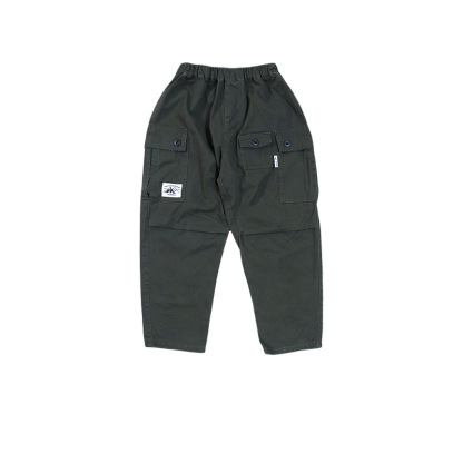 兒童褲子2025秋季新款男童日系工裝褲兒童長褲中大童直筒休閒褲子