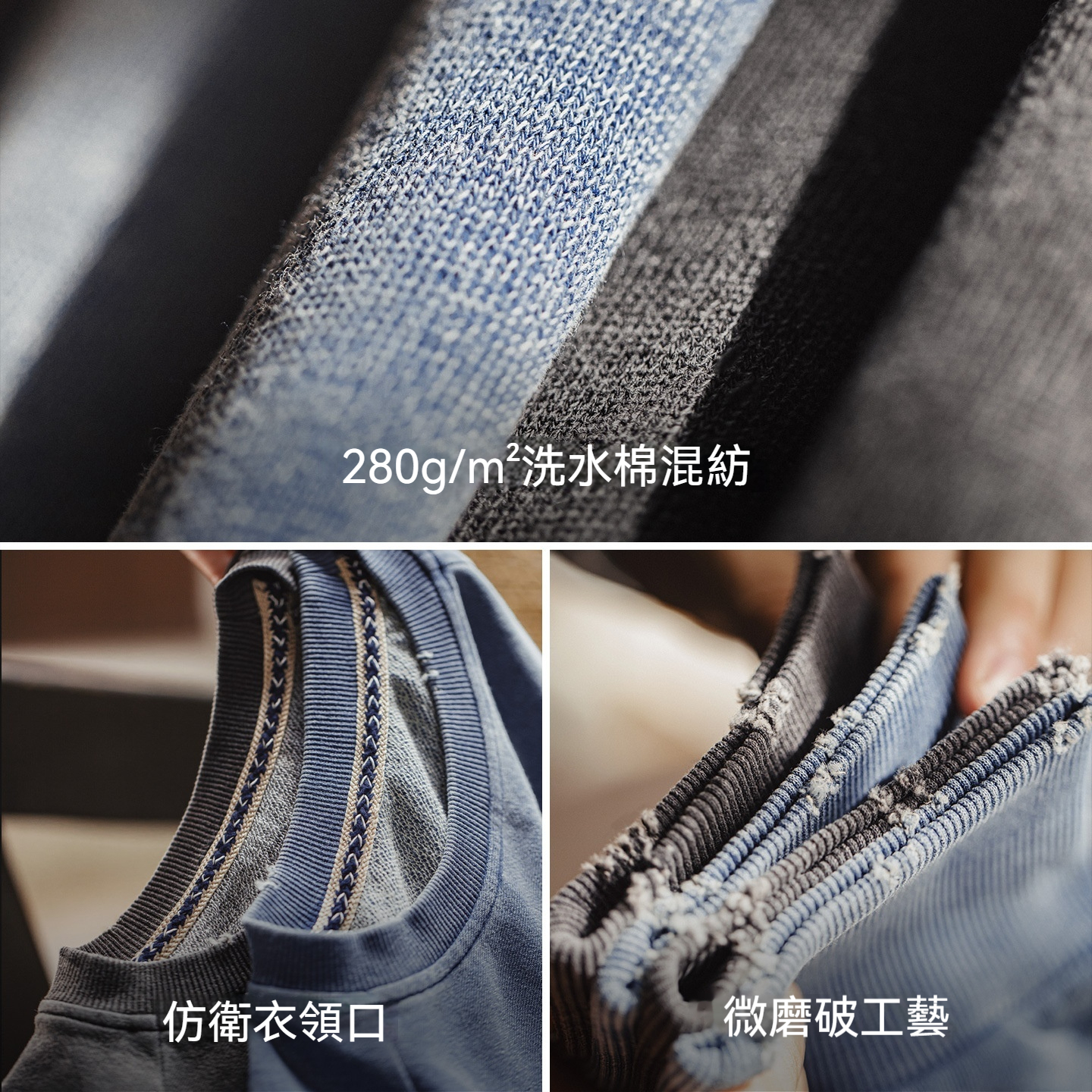 復古藍色針織長款披肩圍巾兩用保暖護頸圍脖外搭護肩女士秋冬