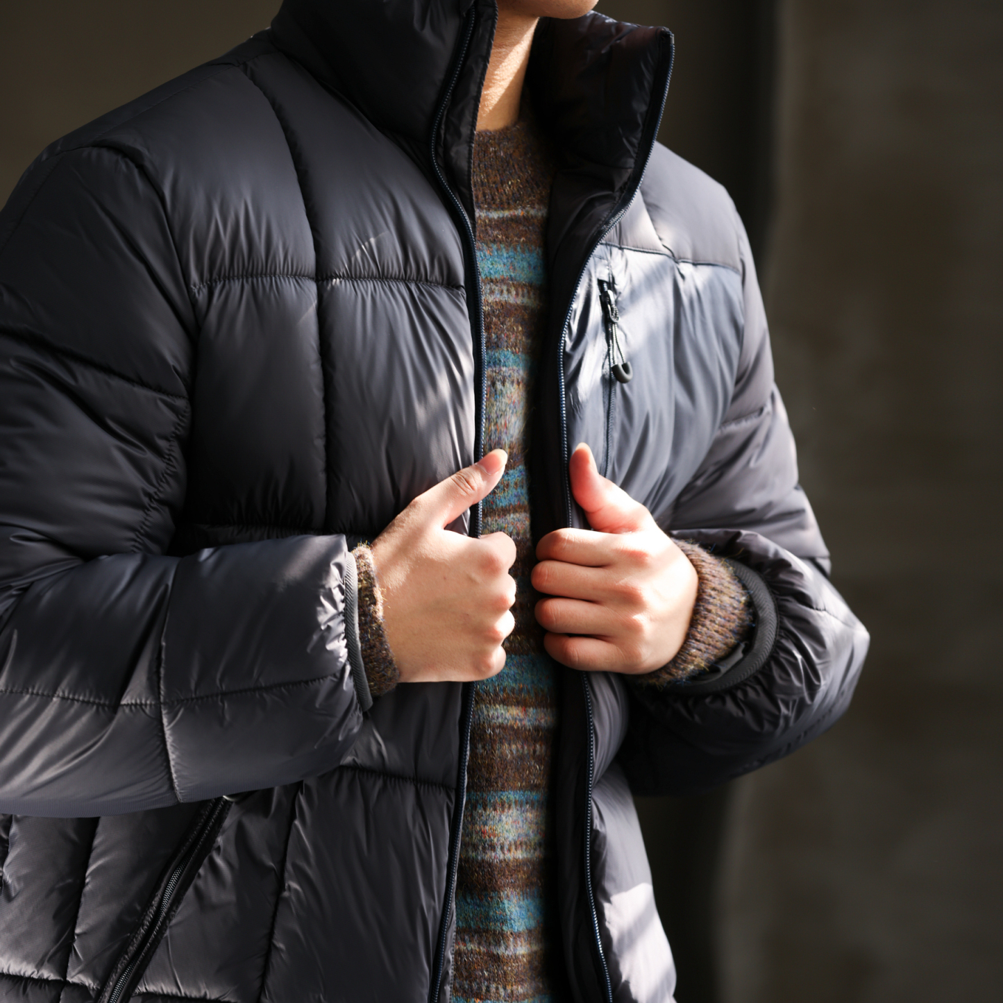 美式復古長格衍縫立領棉服外套男戶外親膚保暖加厚麵包服