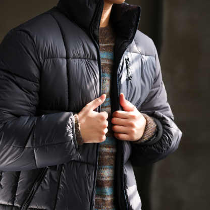 美式復古長格衍縫立領棉服外套男戶外親膚保暖加厚麵包服