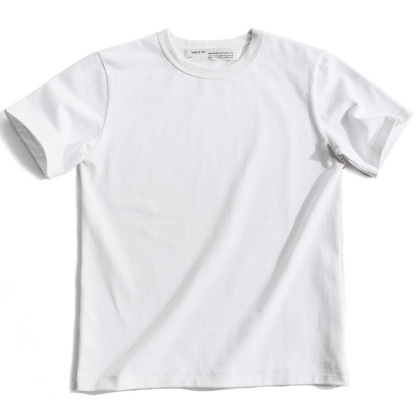 日系復古400G重磅T恤黑白色圓領純棉打底短袖基礎款男夏-Retro's Wear