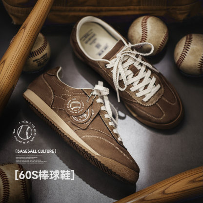 2026冬季新款復古慢跑阿甘德訓鞋男款百搭運動透氣休閒棒球鞋