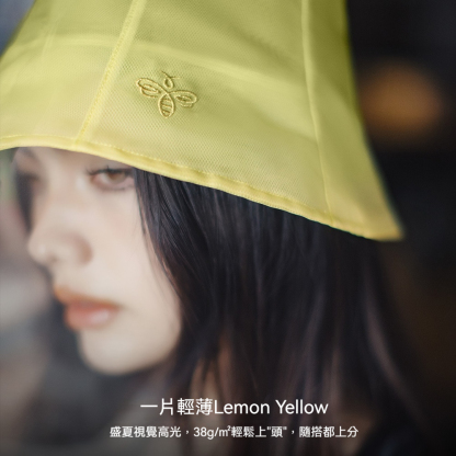 夏日鹅蛋黃遮陽可折疊漁夫帽2025密網紗風孔透氣便攜涼帽女