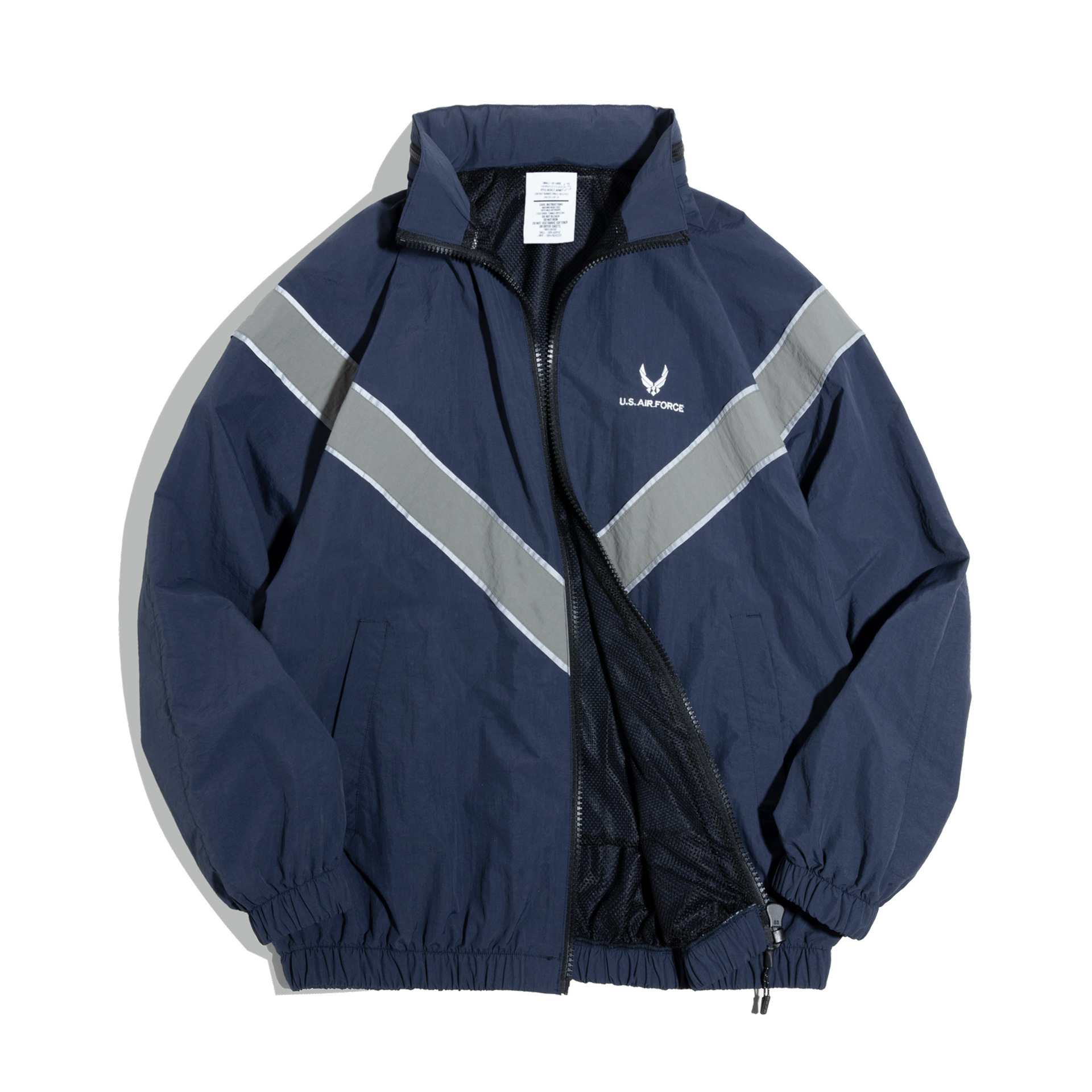 復古ARMY反光飛行員夾克速乾運動訓練服上衣外套女秋冬-Retro's Wear