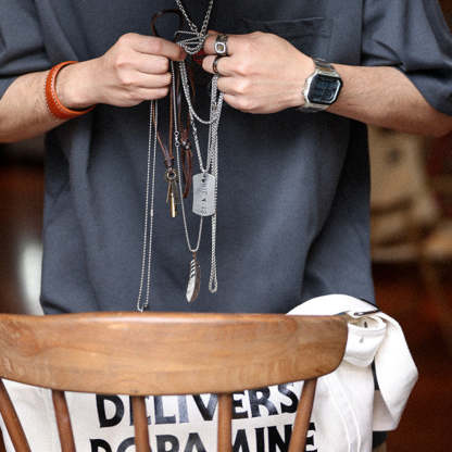 美式重磅280g純棉短袖T恤打底M7工裝口袋復古休閒大碼TEE夏-Retro's Wear