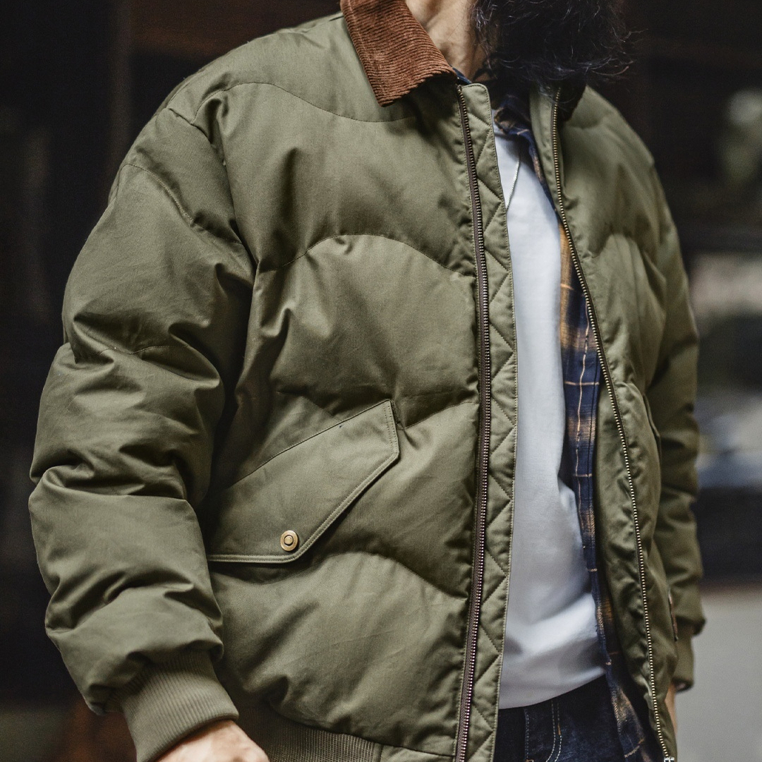 美式復古CWU45P飛行夾克短款翻領保暖轟炸機棉服外套男冬