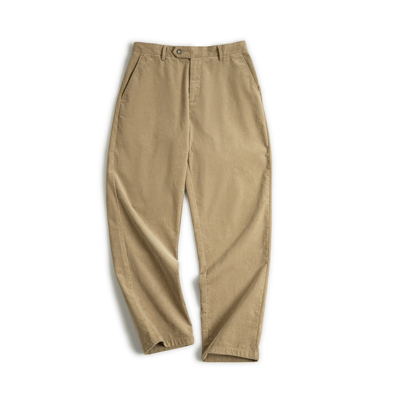 美式復古卡其燈芯絨休閑褲阿美咔嘰條絨直筒長褲男秋-Retro's Wear