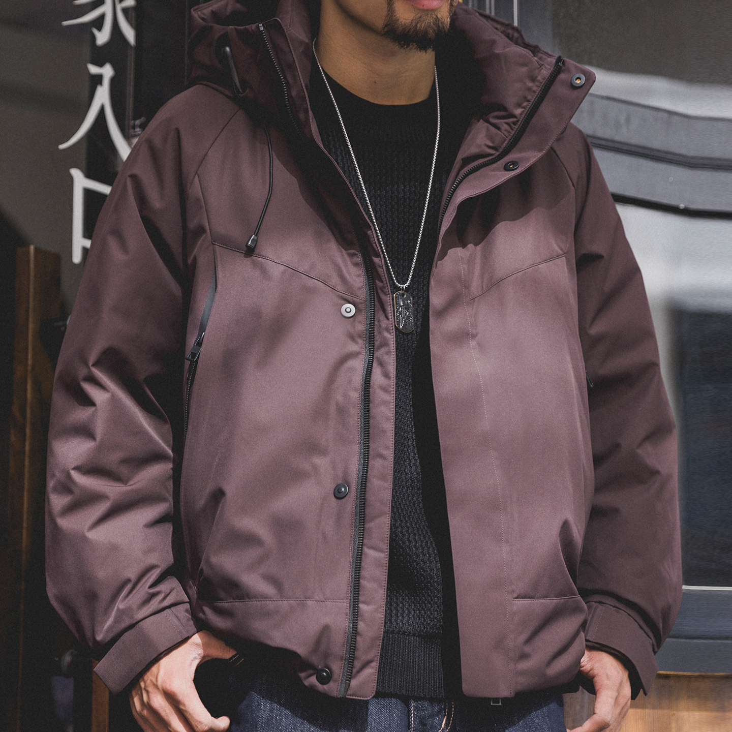 科技三防90白鵝絨工裝羽絨服男2025冬季新款戶外保暖防寒連帽外套