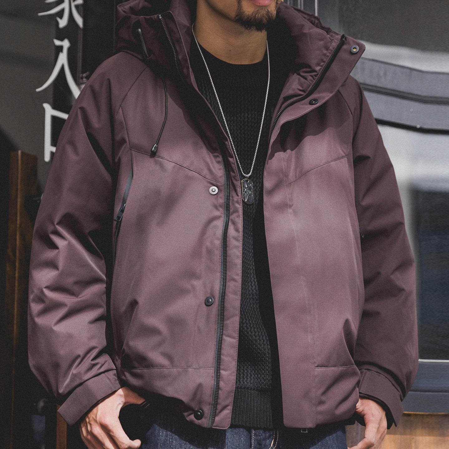 科技三防90白鵝絨工裝羽絨服男2025冬季新款戶外保暖防寒連帽外套