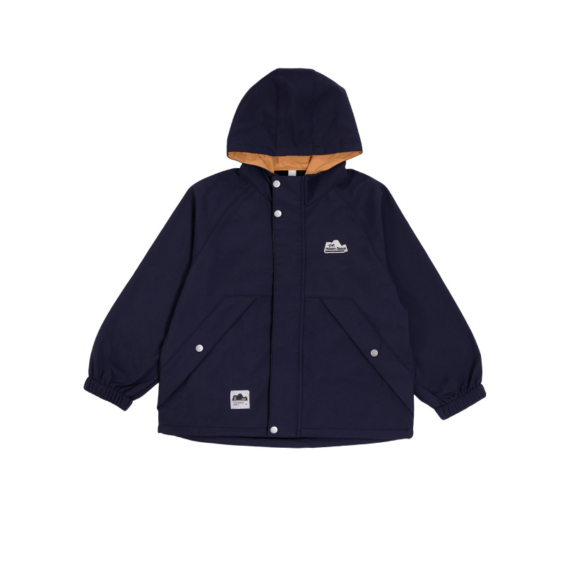 兒童衝鋒衣兒童連帽外套2025秋季新款戶外男童抗風一體絨保暖外套