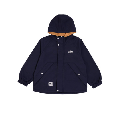 兒童衝鋒衣兒童連帽外套2025秋季新款戶外男童抗風一體絨保暖外套