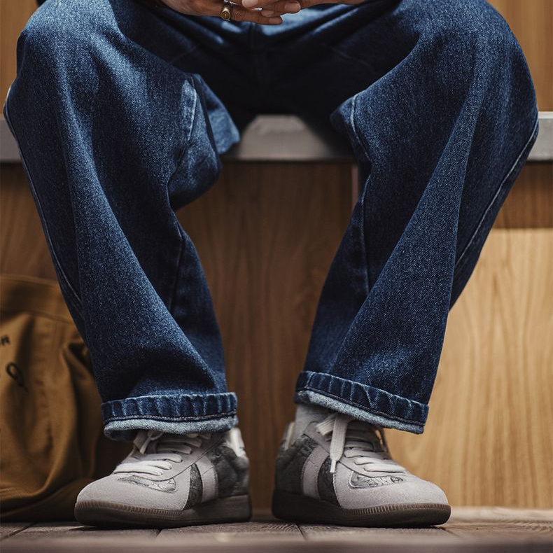 2025夏季新款德訓鞋男士腰果花小眾設計感板鞋絲綢休閒潮鞋子