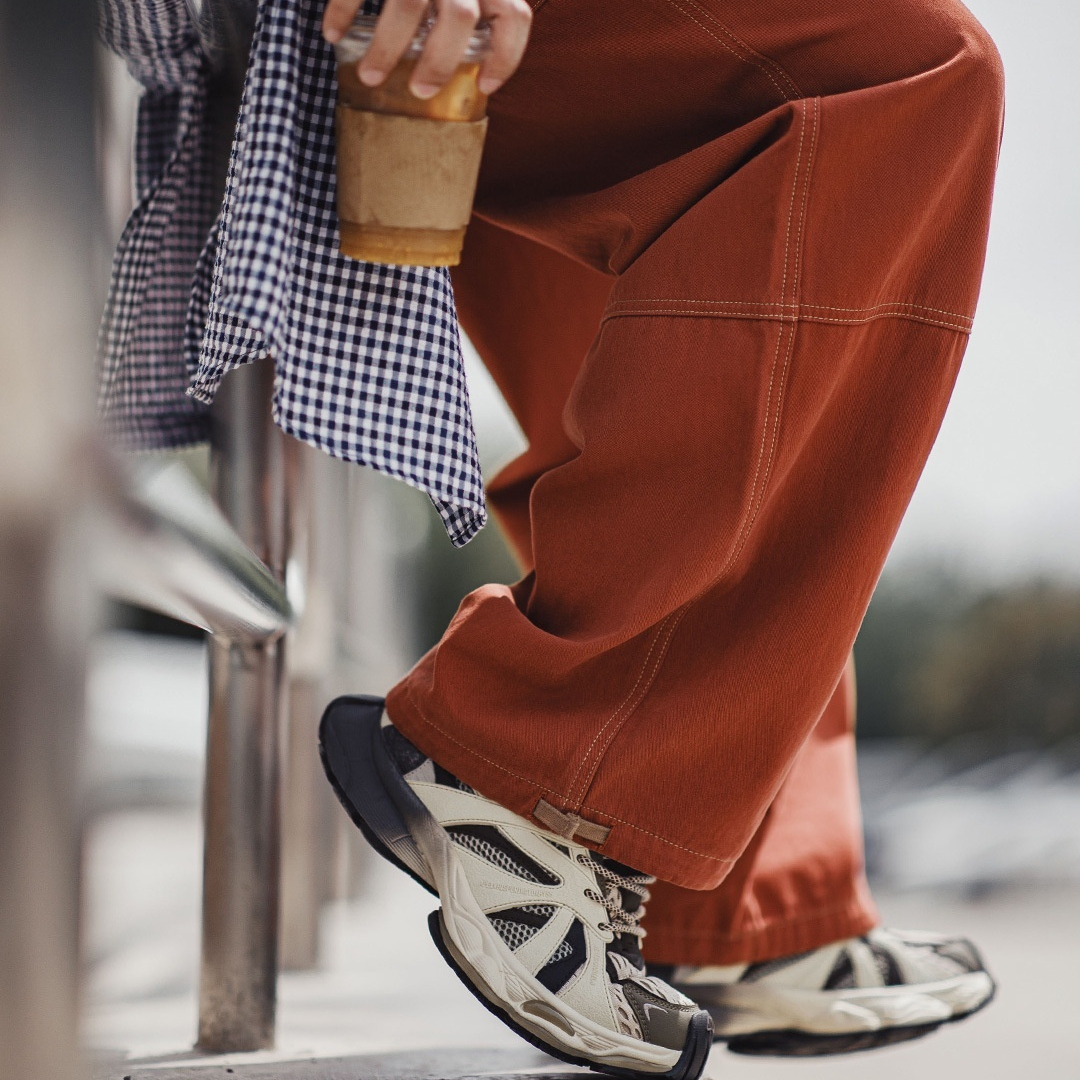 曼哈頓漸變老爹鞋冬季新款男網面波鞋增高厚底復古運動休閒鞋