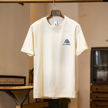 美式休閒印花短袖t恤男夏季2025新款純棉微寬鬆圓領上衣半袖男