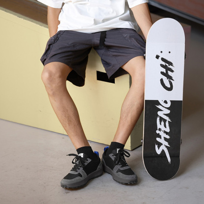 MRA復古男夏季透氣厚底通勤網面運動鞋男款休閒華夫阿甘鞋小黑鞋