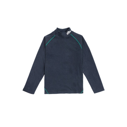 兒童德絨打底衫2025冬季新款男童純色半高領上衣保暖親膚寶寶衣服