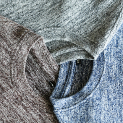 彈性軟糯垂感花紗長袖T恤男美式高級感250g休閒打底衫秋