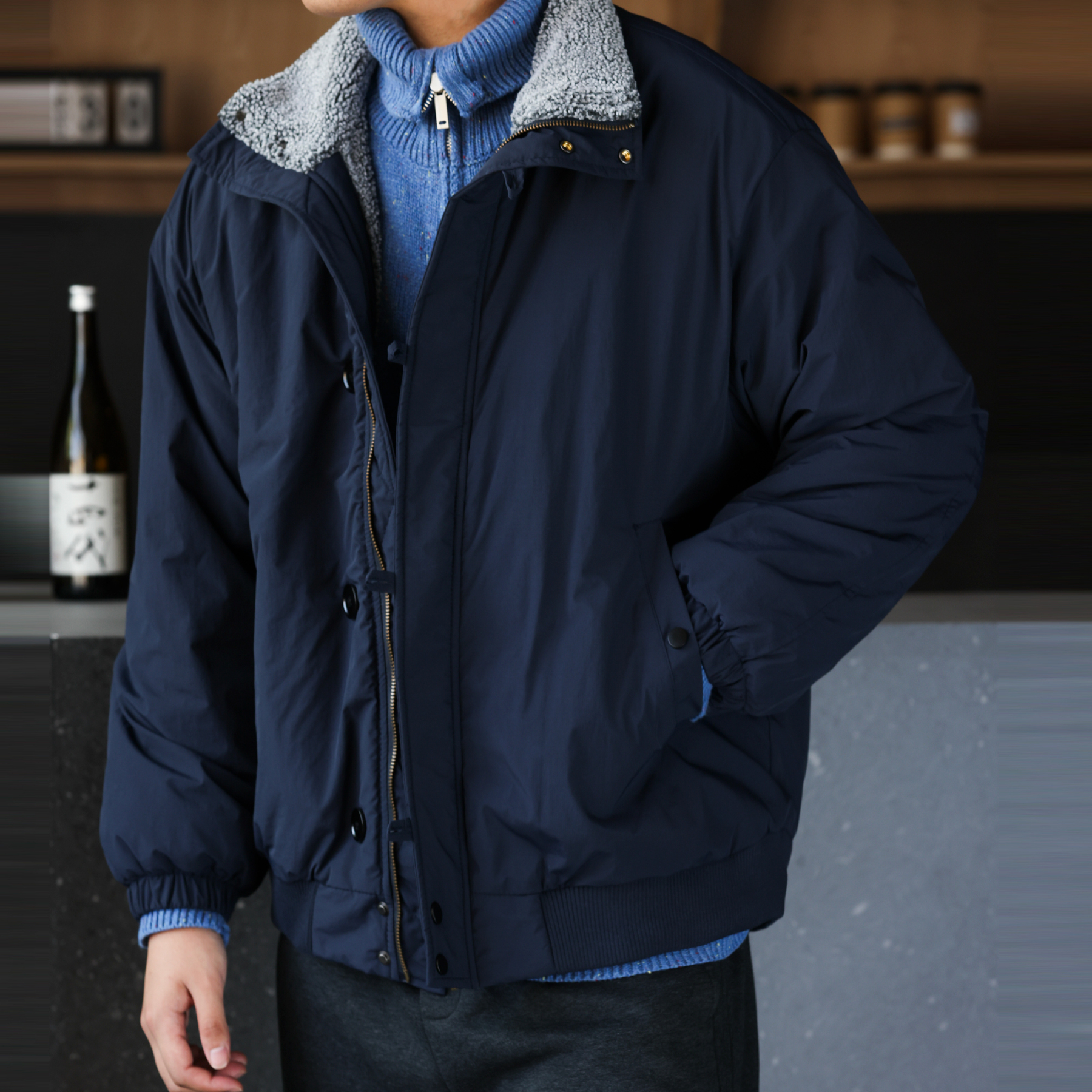 保暖羊羔絨防風立領工裝夾克男寬鬆美式休閒加厚棉衣冬