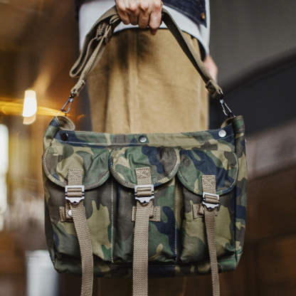 美式迷彩戰術挎包戶外訓練從林單肩包大容量手提郵差包男