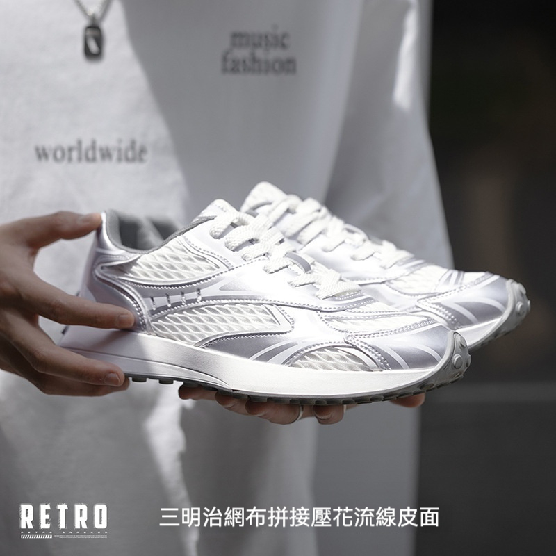 MRA機能慢跑鞋網面鞋男2025新款夏季透氣網鞋薄款運動休閒潮鞋子