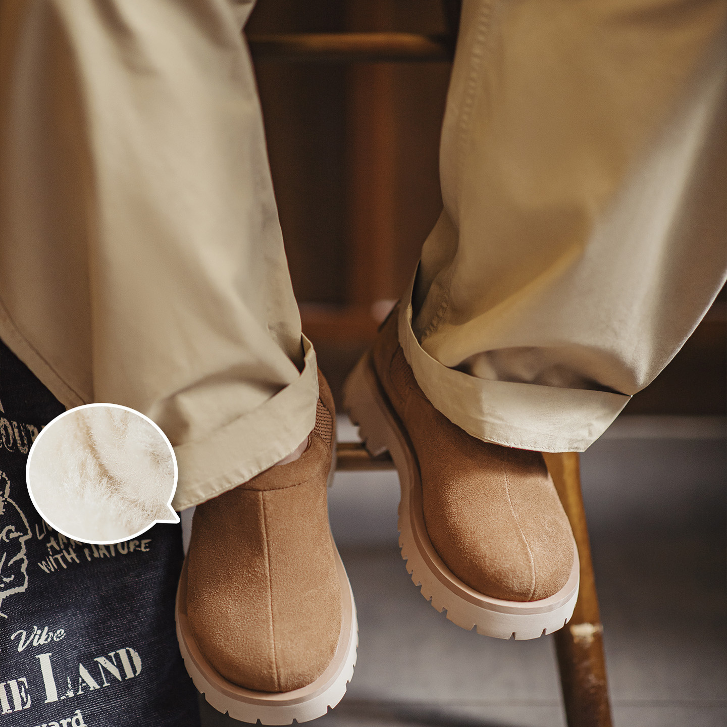 復古雪地靴男款2025冬季新款加絨保暖厚底棉鞋一脚蹬休閒鞋子