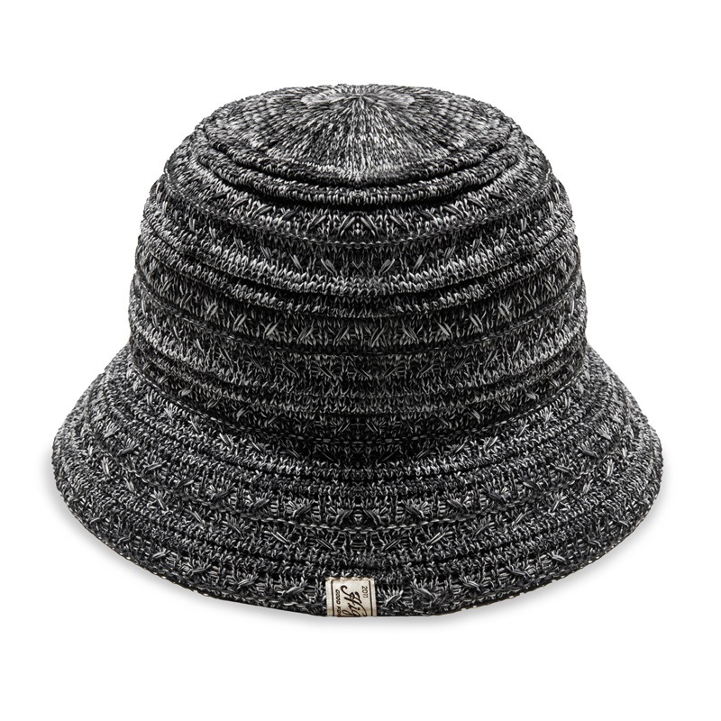 馬登工裝山系戶外針織透氣漁夫帽黑色防曬遮陽圓頂薄款帽子男女夏