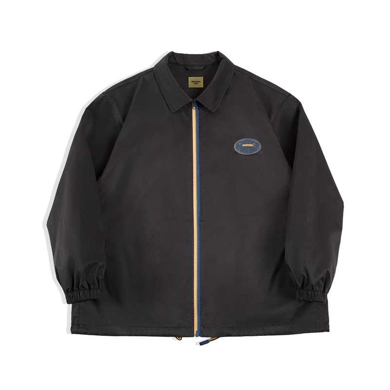 马登女装 美式复古教练夹克外套撞色拉链棒球服翻领上衣-Retro's Wear