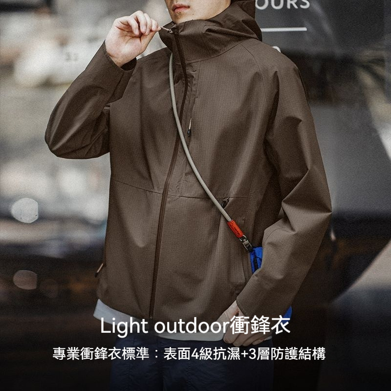 gorpcore三防衝鋒衣戶外防風防水硬殼夾克徒步登山服男秋-Retro's Wear