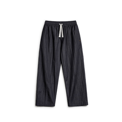 美式休閒水波紋褶皺坐禪褲日系鬆弛cityboy休閒褲男春夏