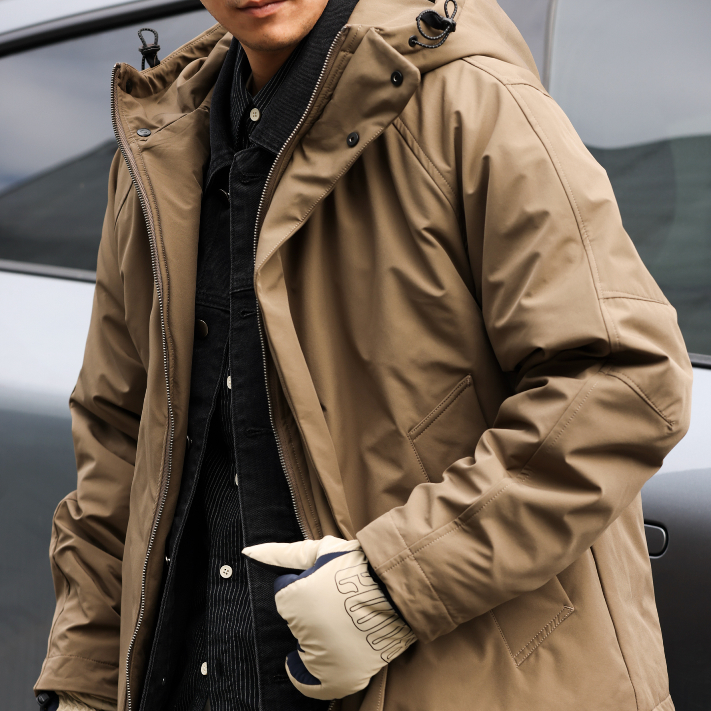 美式復古連帽都市休閒棉衣外套男寬鬆工裝防風保暖棉服