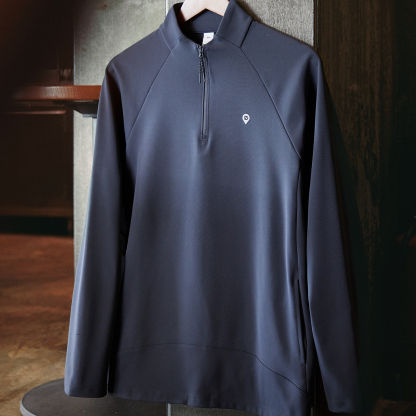 立領防風半拉鍊長袖衛衣男2025秋季新款寬鬆cityboy插肩外套