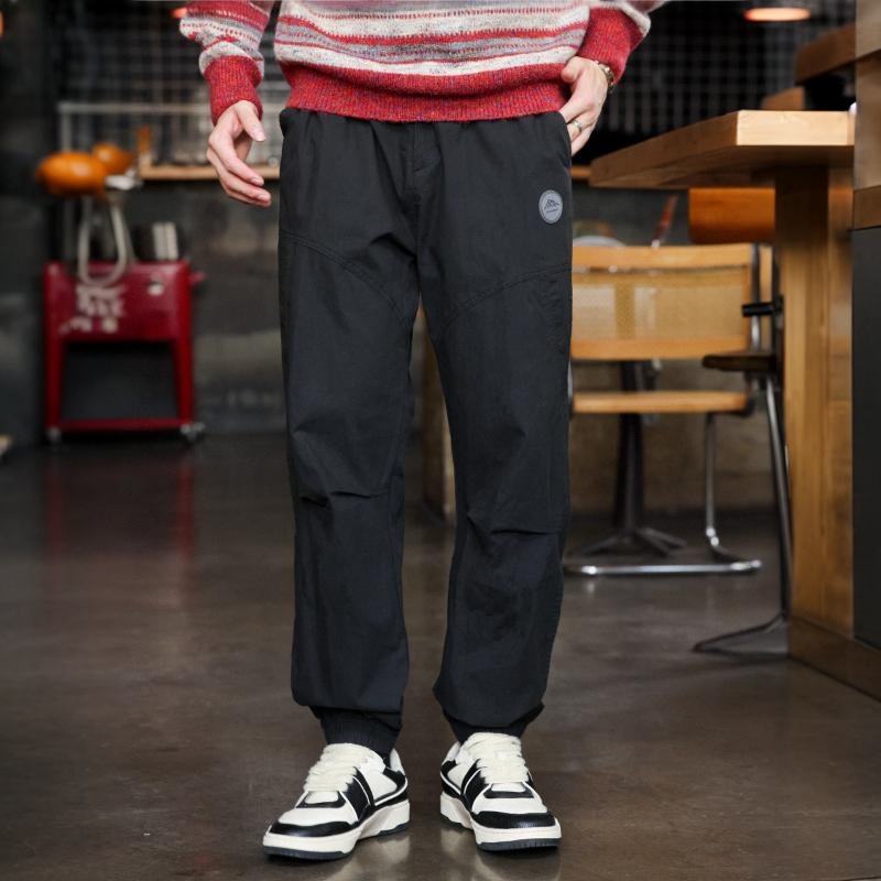 美式加絨加厚戶外休閒褲男純棉運動束脚徒步工裝傘兵褲