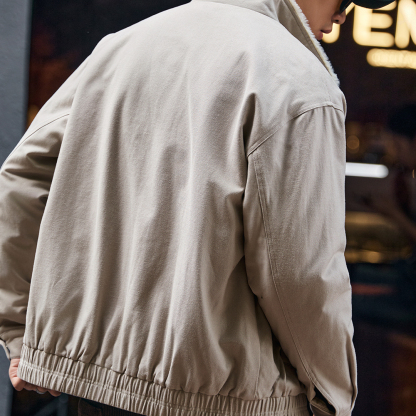 美式重磅仿兔毛棉服男冬季潮牌加絨保暖座山雕毛領棉衣外套